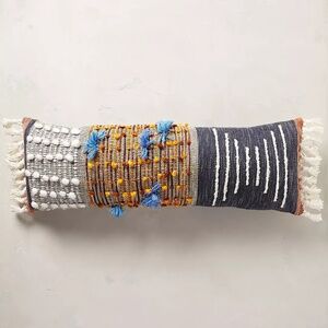 ANTHROPOLOGIE X ALL ROADS Collaged Majida long pillow 14 × 40"